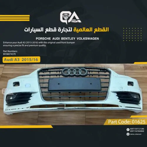EMPTY Front Bumper for Audi A3 – 2015 to 2016