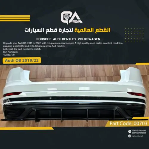 Rear Bumper for Audi Q8 (2019 to 2022)